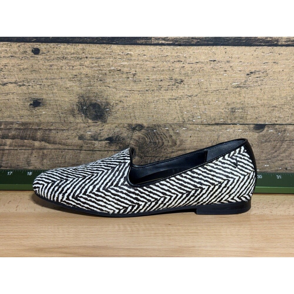 🔥Vionic RARE Loafer Willa Black White Calf Hair Arch Support Zebra Size 7